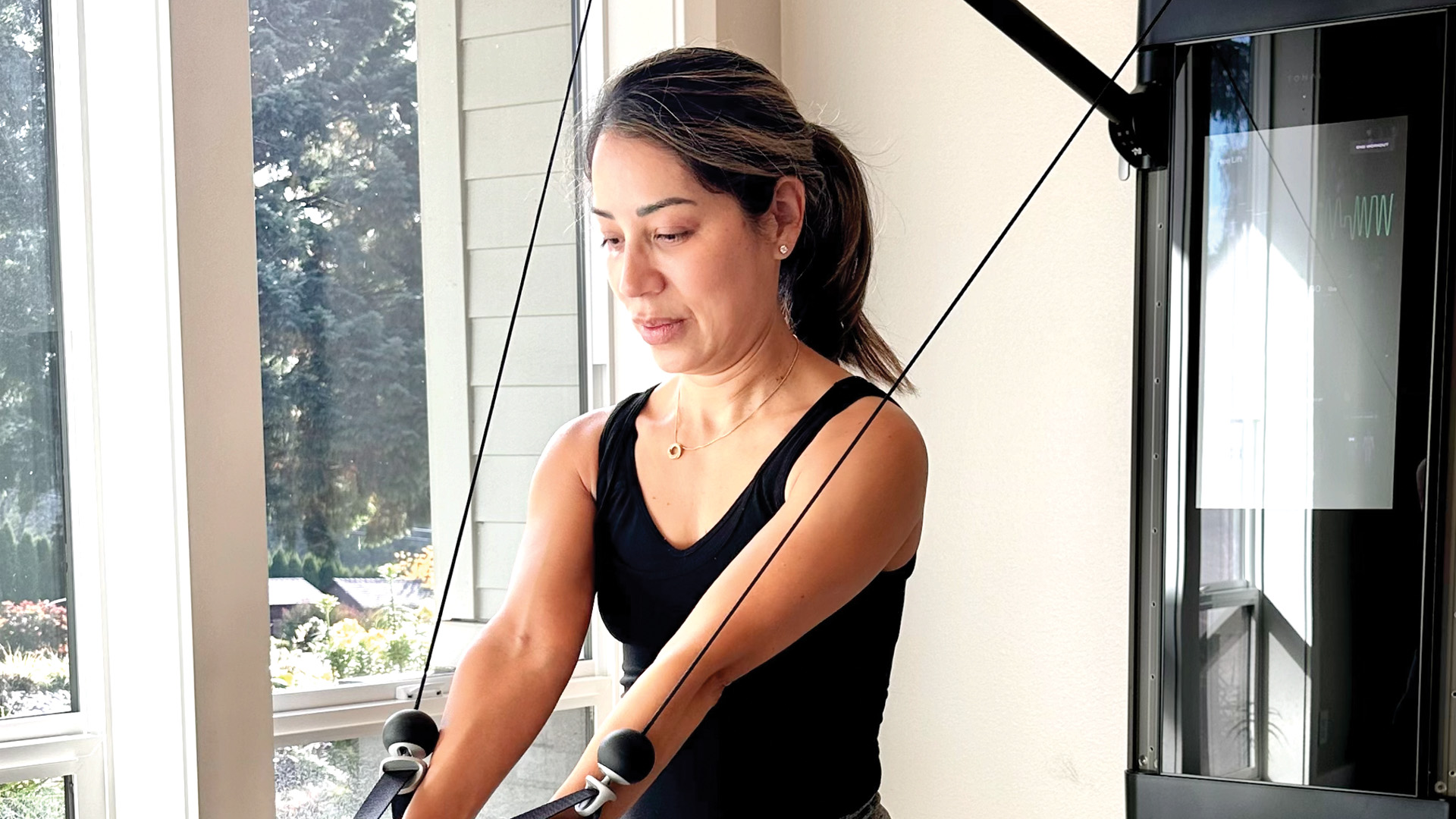 ana working out with Tonal